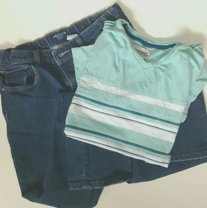 Boys 16 Arizona Jeans & L Distortion T-shirt Lot